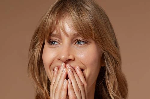 Model face retouching