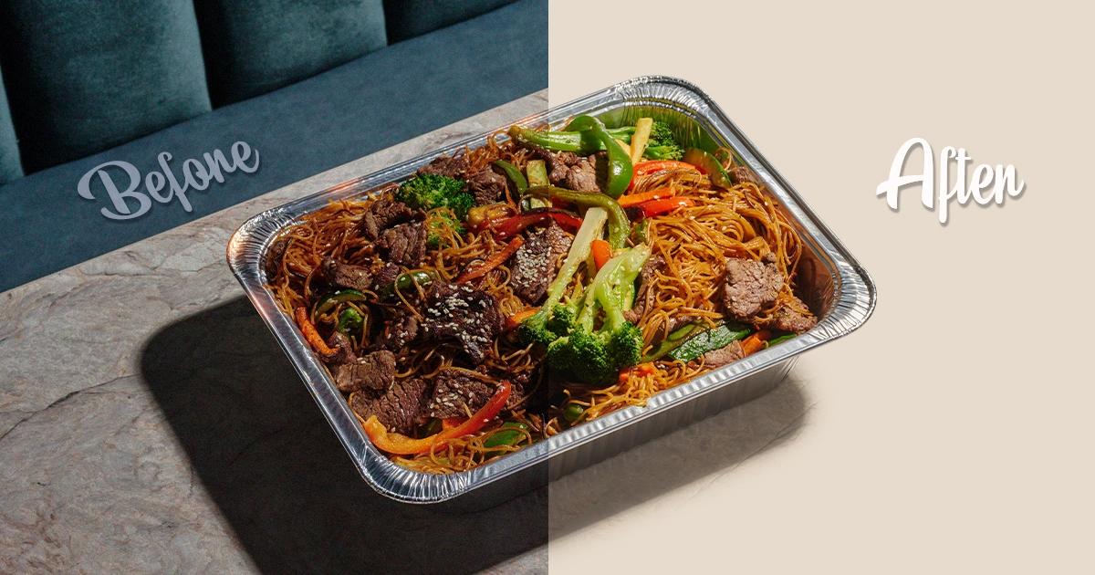 Serviços de retoque de fotos de alimentos
