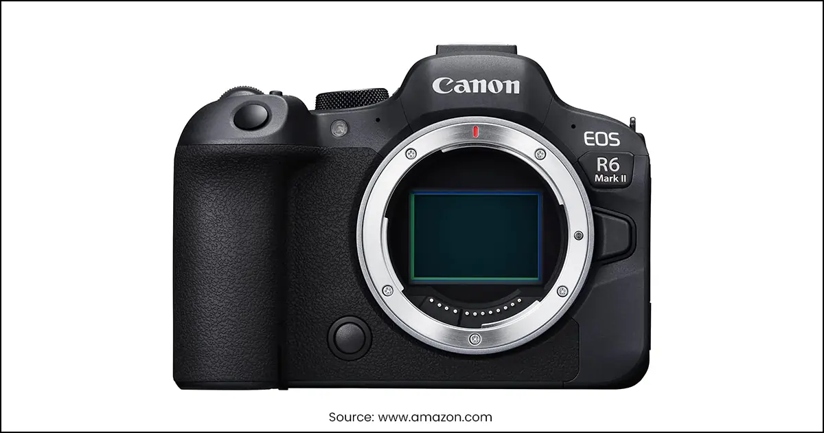 كاميرا كانون EOS R6 كاملة الإطار غير مزوَّدة بمرآة