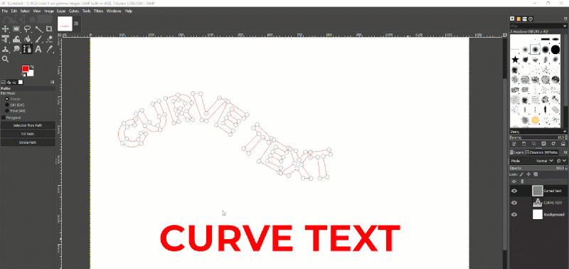 Curved Text layer