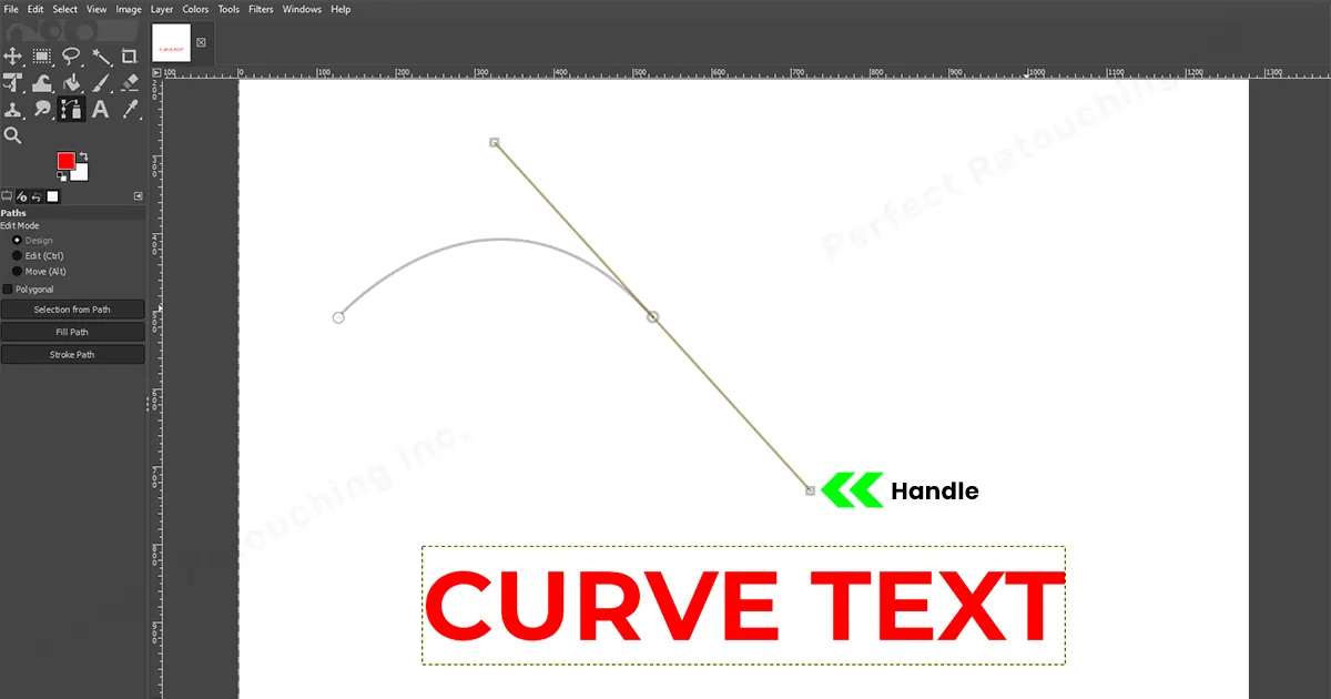 Select the Paths Tool to Create the Curve